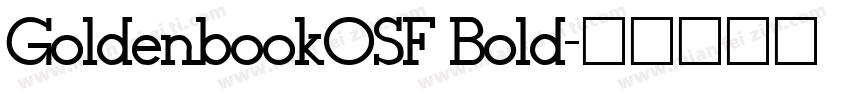 GoldenbookOSF Bold字体转换